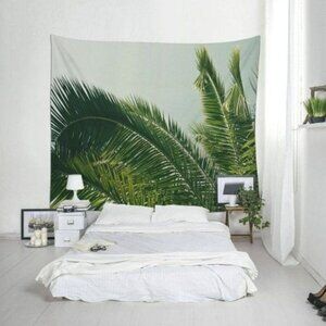 Large Palm Wall Hanging Boho Decor 58x80" Fabric Mural Tapestry
